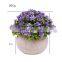Wholesale Top Selling Mini Plain Ceramic Potted Artificial Plants Flower Pots Plastic Faux Green Potted Plant For Home Decor
