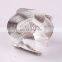 Luxe Braided Knotted Weave Gold Metal Napkin Rings