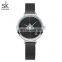 SHENGKEG Simple Style Waterproof Watches K0143L Cool Black Girl Watches Water Ripple Dial Watch Wrist