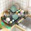 Stainless Steel Dish Drying Rack Adjustable Kitchen Plates Organizer with Drainboard over Sink Countertop Cutlery Storage Holder