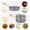 7/9/18PCS Camping Cookware Mess Kit Camping Cooking Set Aluminum Pots and Pans Set with Tableware for Outdoor Backpacking Hiking