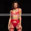 3PCS Blue Color High Quality Lingerie Set Wide Belt With Neck Ring and Leg Ring Free Lingerie