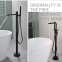 Minimalist design, smooth lines, elegant shape Floor mounted bathtub mixer series