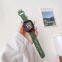 Fajas de reloj de cobertura esqueletizada con letras de silicona 2 en 1 para Apple Watch Series Ultra 8 9 7 Pulsera