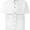 High quality men's white short sleeve custom shirt