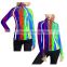 (OEM/ODM Factory)2016 Customized Hot Sale Athletic Grey stripe Ladies' Yoga Fitness Jacket
