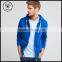 Mens Wholesale Custom Bule Polar Zip Fleece Up Hoodies Jacket