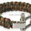 fashion stainless steel gold clasp 550 firefighter paracord bracelet