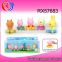 Happy pig family plastic toys cartoon figure animal pig toys water spray