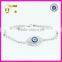 New Jewelry evil eye design custom bracelet wholesale fashion 925 silver cz bracelet