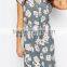floral printed women dress short sleeves women dress OEM service