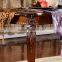 Wholesale restaurant rustic reclaimed wood furniture solid rubber wood table