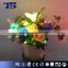 Best sale with CE and ROHS Floor Color change led fiber optic flowers with ceramics pot in Foshan factory