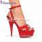 Red sole ankle strap modern girls stylish fancy shoes