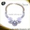 Diamond jewelry for 2015 china high quality jewelry plated in antique with flower shaped statement necklace made in China
