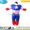 DJ-CO-111 Adult Chub Captain America Inflatable Blow Up Color Full Body Costume Jumpsuit