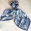Silk charmuse square scarf digital printing