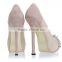 2016 hot sale rivet apricot leanther shoes women lady stiletto sexy platform party shoes