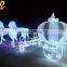Christmas decoration led light reindeer with sleigh garden statue decoration