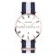 2016 elagant roma number Alloy women quartz wrist watches with colorful nylon watchband