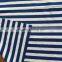 shaoxing zequn textile polyester spandex knit fabric yarn dyed blue and white stripe jersey fabric for skirt and T-shirt