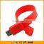 Fashionable decorations silicone bracelet usb flash drive