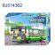 Education plastic diy toy lovely kids 3D block double-decker bus
