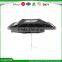 2016 high quality 21"*8K light frame aluminium 3 folding black promotion umbrella