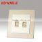 Champagne Gold Acylic Italian Wall Switch and Socket