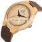 Bamboo case Japan movt leather strap wooden watch fashion style imported bamboo watches