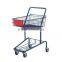 Japan style supermarket 2-tier shopping cart