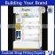 high quality free standing 4 sides cosmetic stores showcase