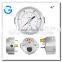 High quality stainless steel case panel mount pressure gauges with clamp