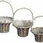 Corn leaf rope 3 pcs Basket set with handle 10"-12-14"