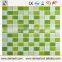 demax supply home decor 8mm glass and marble mix green and white mosaic supplier