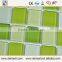 demax supply home decor 8mm glass and marble mix green and white mosaic supplier