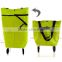 Wholesale price cool style foldable shopping bag with wheel