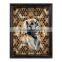 Wooden Framed Wall Decor Printing With Dog