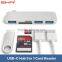 For USB Type-C Laptop For New MacBook Chrome Book Pixel 2 USB 3.0 Type C Hub 5 in 1 Support Charging and Card Reader USB Hub