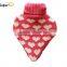 2 liters rubber hot water bottle with heart deisign knitted cover