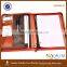 high quality vintage PU leather portfolio with tote / 3 metal ring binder folder