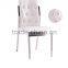 Dinning chair with fabric covering and high rebound sponge,stainless steel legs