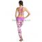 Top quality 4 needles 6 threads high tech ladies fitness tights sexy women sublimated yoga leggings wholesale