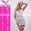 Mature silk women transparent lingerie babydoll