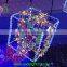 Hot sale gift box shape color changing decorative rope led motif light