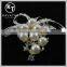 NEW design! XZ-021 Crystal Rhinestone brooches bow and pearl