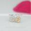 New model silver fashion women round hearted zircon christmas sale popular silver earring 925 silver