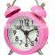 Lovely Pink Twin Bell Alarm Clocks for Promotion Gifts