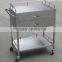 Stainless Steel Medical Cart with Drawer