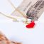 Factory directly wholesale 18k gold heart choker necklace